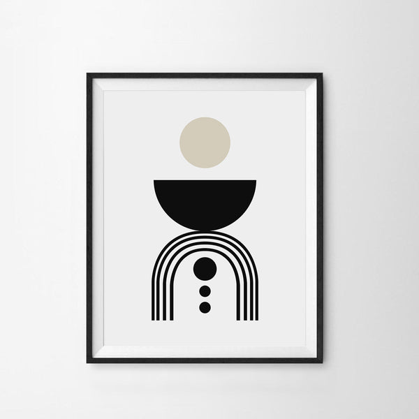Modern Art Print on Premium Archival Paper – Matte Finish, Acid-Free, Custom California Design White Metis