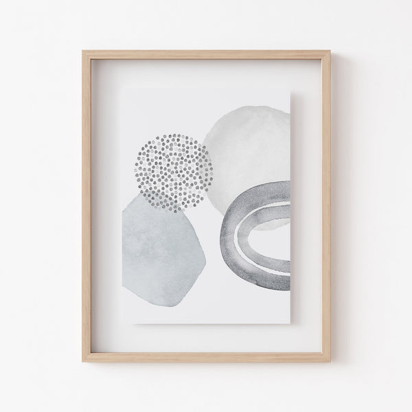 Modern Art Print AT023 – Archival Matte Paper, Unframed, 8"x10" to 11"x14" White Metis