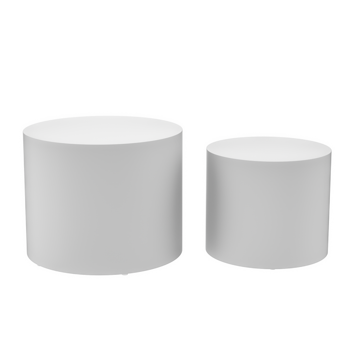 Modern MDF Veneer Nesting Side Table Set of 2 – Ash, Oak & Walnut Finish, No Assembly Needed Sangria Beech