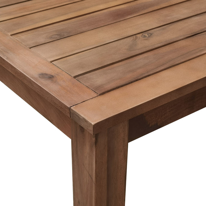 7-Piece Outdoor Acacia Wood Dining Set – Burly Wood Table and 6 Chairs with Cushions, Weather-Resistant Patio Furniture for Garden, Balcony, Backyard Sangria Beech