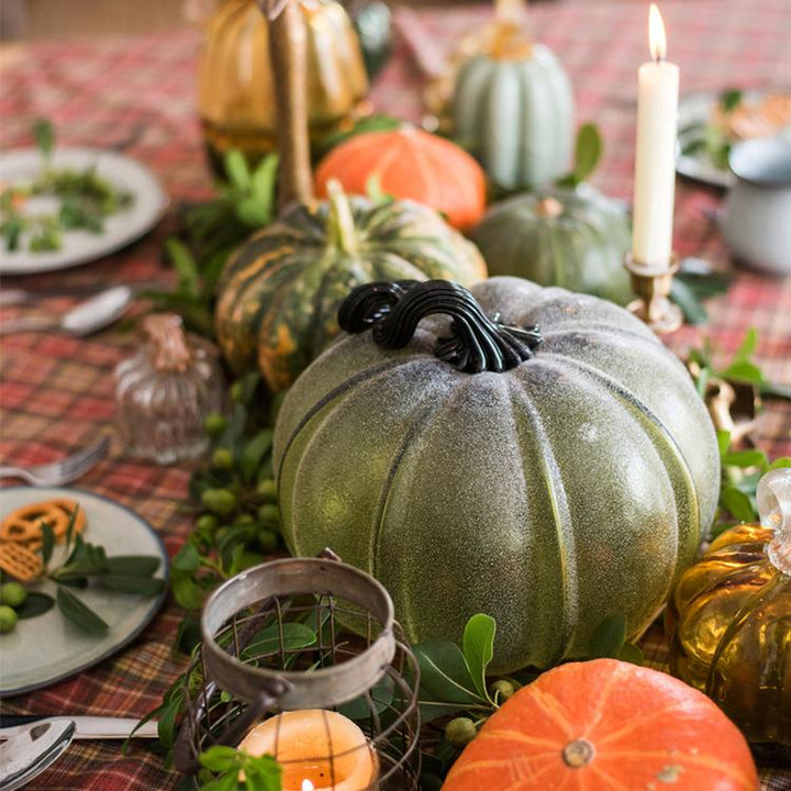 Glass Pumpkin Accents Sangria Uranus