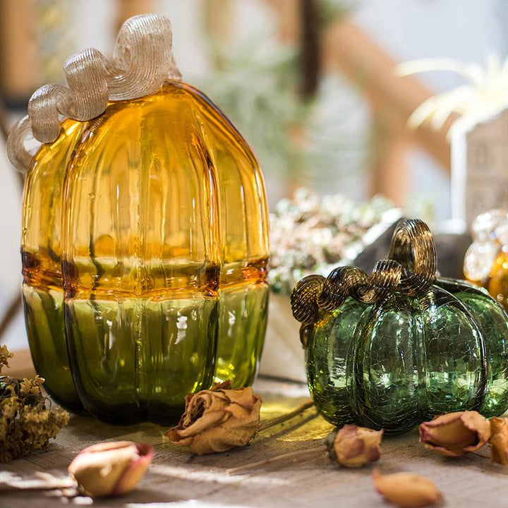 Glass Pumpkin Accents Sangria Uranus