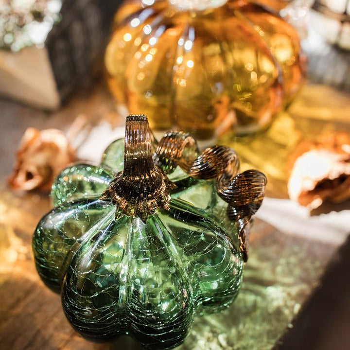 Glass Pumpkin Accents Sangria Uranus