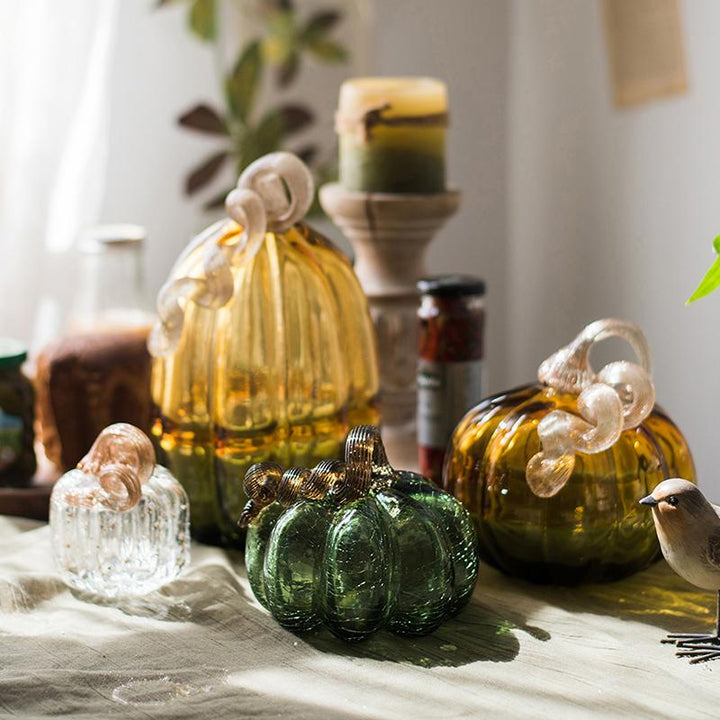 Glass Pumpkin Accents Sangria Uranus
