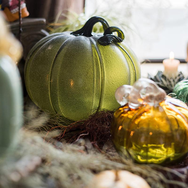 Glass Pumpkin Accents Sangria Uranus