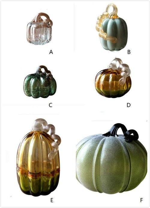 Glass Pumpkin Accents Sangria Uranus