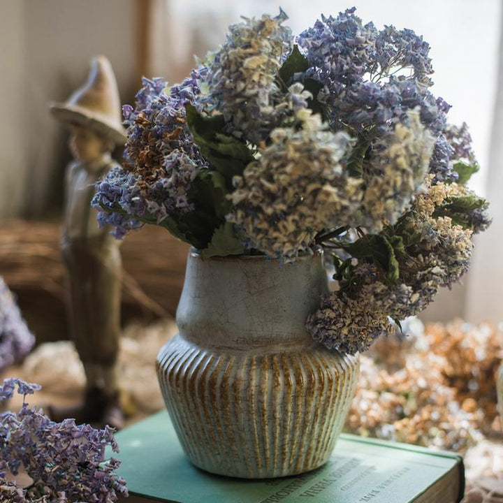 Handmade Ceramic Vase – Textured Pottery Vase with Glazed Finish, Light Blue & Turquoise (Small or Large) Sangria Uranus