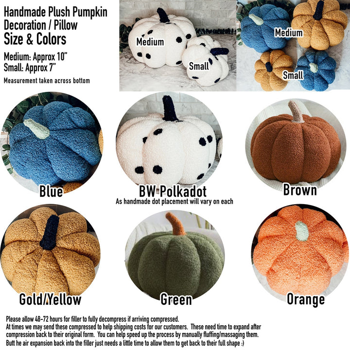 Velvet Plush Blair Pumpkins II – Fall Throw Pillow Décor Cerise Thalassa