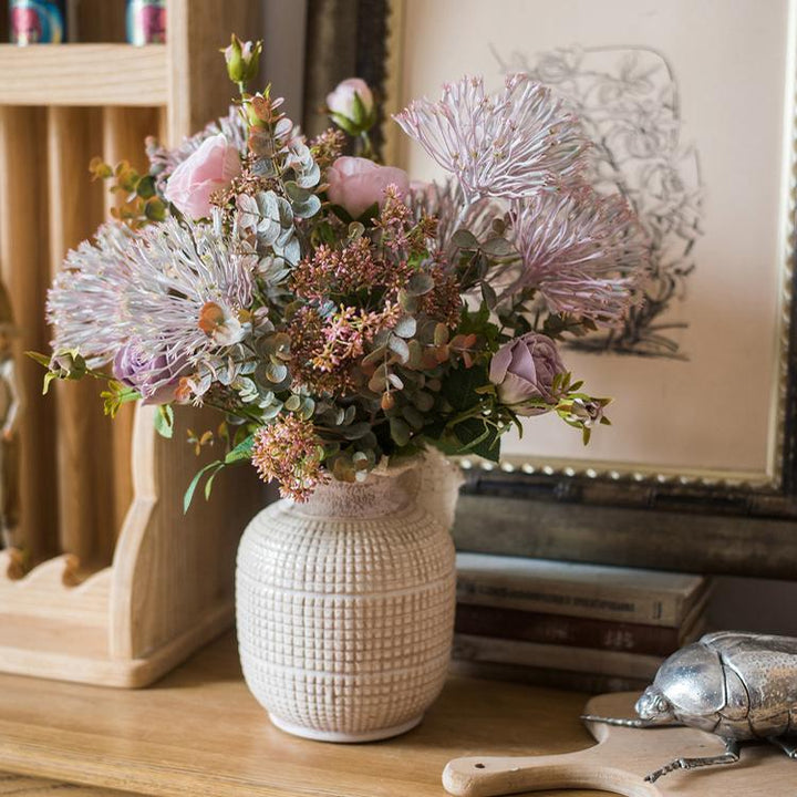 Handmade Ceramic Vase with Textured Finish – Small & Large Sizes in White, Tan & Mixed Colors Sangria Uranus