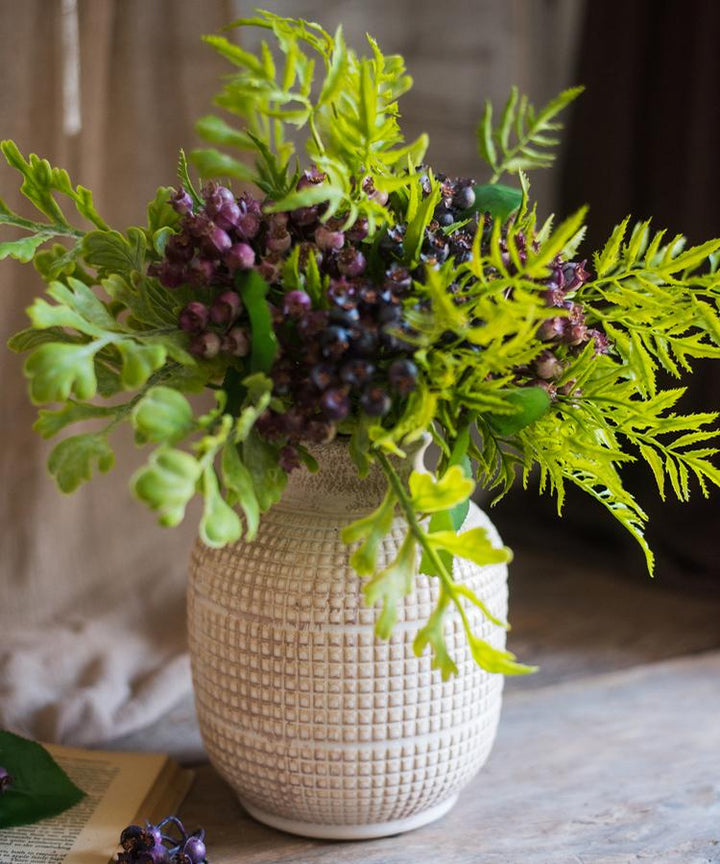 Handmade Ceramic Vase with Textured Finish – Small & Large Sizes in White, Tan & Mixed Colors Sangria Uranus